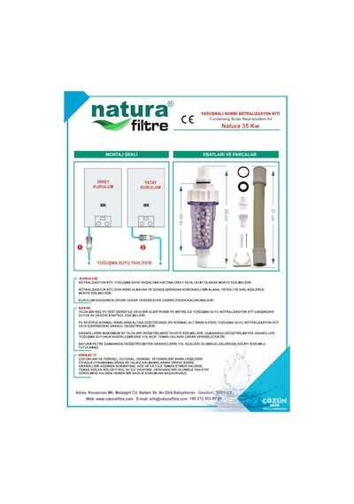 Natura Filtre Nt-35 Yoğuşmalı Kombi Nötralizasyon Kiti (pH Dengeleyici)