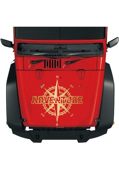 Pusula Ve Adventure Sticker - Araba Oto Karavan Motosiklet Cam Sticker - 00052 30x29 Cm