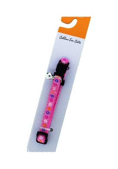 Luxury Paws Desenli Kedi Boyun Tasması Pembe 10mm-30CM