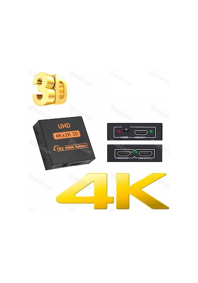 2 Port Uhd 4K Hdmi Splitter 4435P Switch Çoklayıcı Çoğaltıcı Çokl