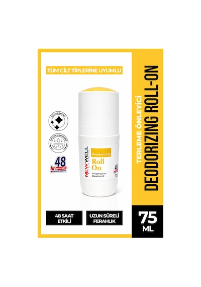 Deodorizing Roll On Terleme Önleyici Koltuk Altı Roll On Sarı 75 Ml