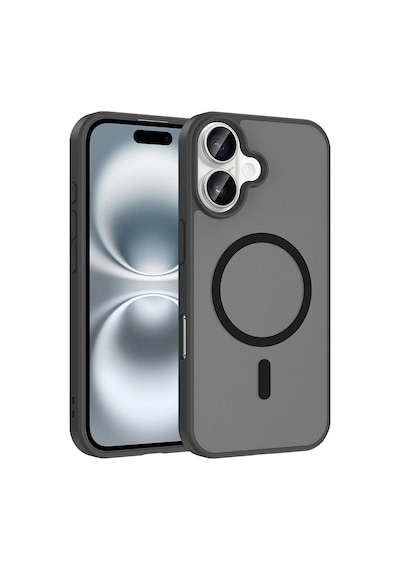 Kılıfist Apple iPhone Uyumlu Uyumlu 16 Plus Kılıf M-safe Şarj Özellikli Zore Babet Kapak - Siyah