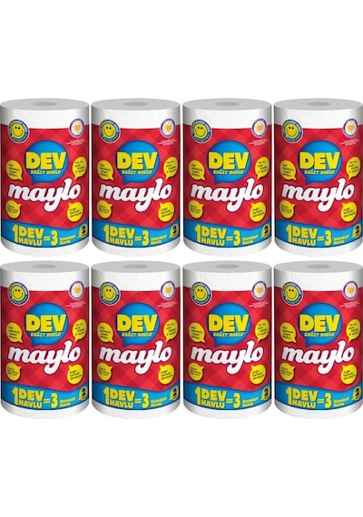 Maylo Çift Katlı Dev Kağıt Havlu 8 Adet Maylo