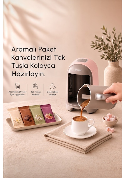 Emsan Kumda Türk Kahve Makinesi Pearly Pink