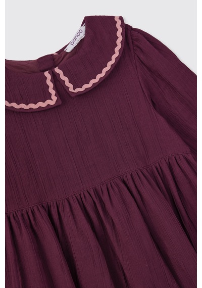 Panço Kız Bebek Bordo Elbise 2621gb26002 Kırmızı