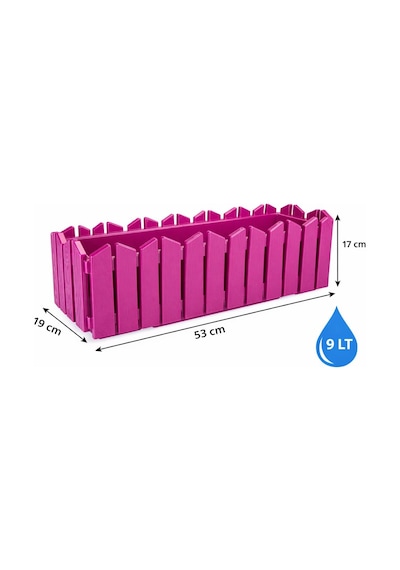 Omnipazar Ozn-616 Efes Askılı Balkon Saksı Takımı 9 Litre No:2 Vişne 102