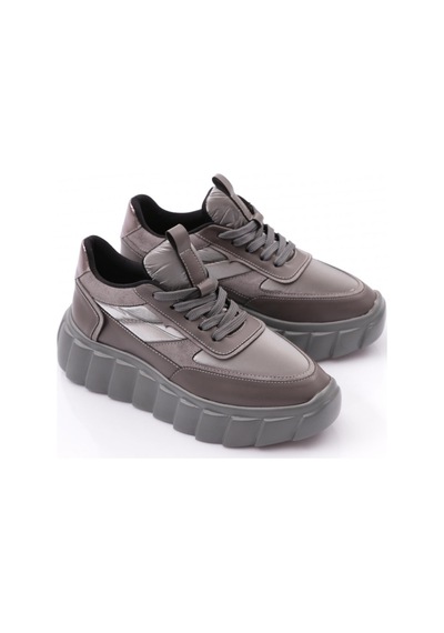 Dgn 506 Kadin Bağcikli Sneaker Ayakkabi 506-2239-R7512 Gri