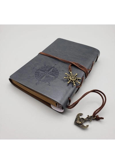 Ergonomik Deri Defter Gri 18.5x12.5 Cm Diger