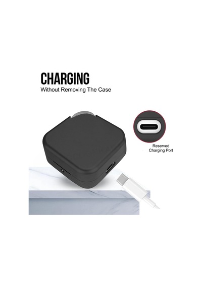 Caseonn Kılıf Askı Aparatlı Mat Silikon Beyaz Beyaz Cmf Buds 2 İle Uyumlu