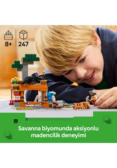 LEGO® Minecraft® Armadillo Maden Keşfi 21269 - 8 Yaş ve Üzeri Macera Oyunları Seven Çocuklar için Yaratıcı Oyuncak Yapım Seti (247 Parça)