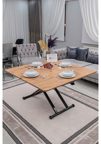 Home Üst Tabla Mdf Efesçam Oval Köşe Alt Ayak Siyah