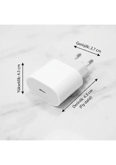 20w Usb-c Hızlı Şarj Adaptörü - Power Delivery Pd Destekli Güç Adaptörü, Güvenli Şarj Başlığı Bx40