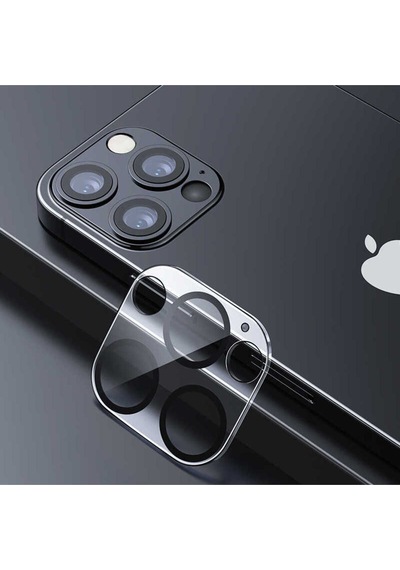 Apple Uyumlu iPhone 12 Pro Integrated Kamera Lens Koruyucu Cam Şeffaf