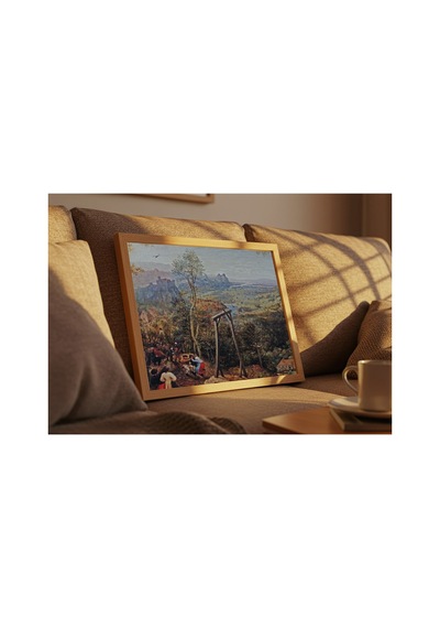Rönesans Bruegel Darağacındaki Saksağan Çerçevesiz Poster 21x30 Cm A4 Tablo Rönesans Klasik Sanat