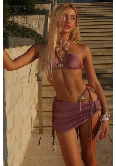 Maria Moderna Bohem Bikini Set - Mürdüm Mürdüm