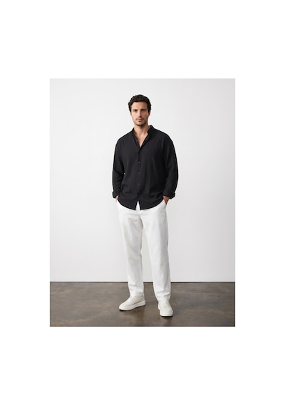 Baselco Amalfi Muslin Oversize Gömlek - Basic Fresh Siyah