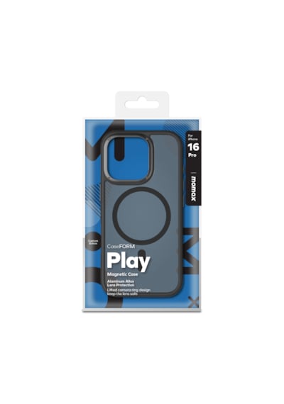 Momax Play CaseForm Apple Uyumlu iPhone 16 Pro Magsafe Kılıf Siyah