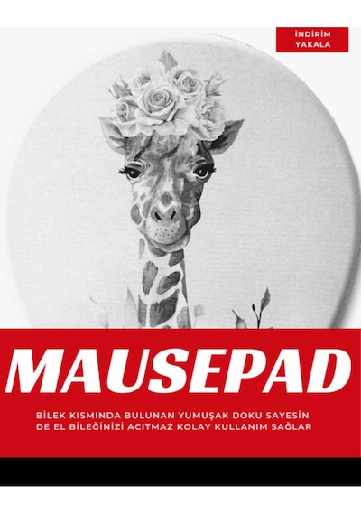 Zürafa Bılek Desteklı Mouse Pad Mousepad