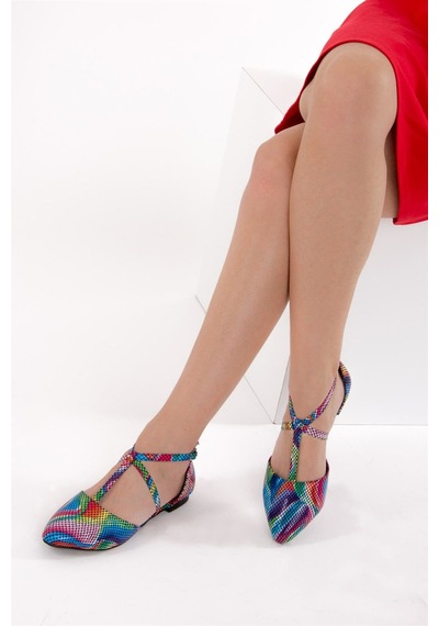 Fox Shoes Multi Kadın Babet D726537307 Multi Çok Renkli