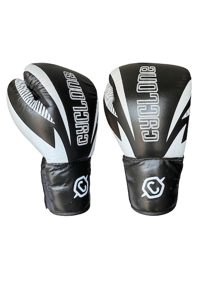 Cyclone Legion Hakiki Deri Bağcıklı Boks Ve Kick Boks Eldiveni Siyah