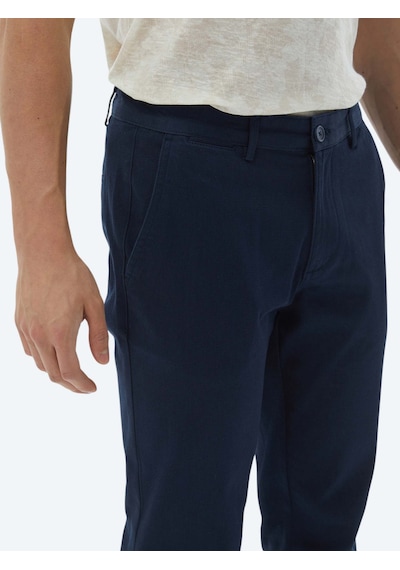 Kip Lacivert Dokuma Regular Fit Casual Pamuk Karışımlı Pantolon Lacivert --
