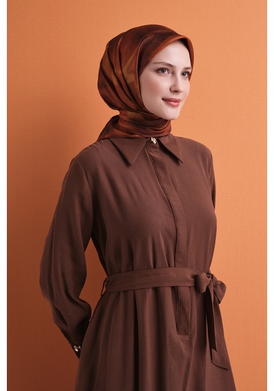 Armine Sura İpek Eşarp 2026-2027 - Sonbahar Kış-asm9606 Kiremit