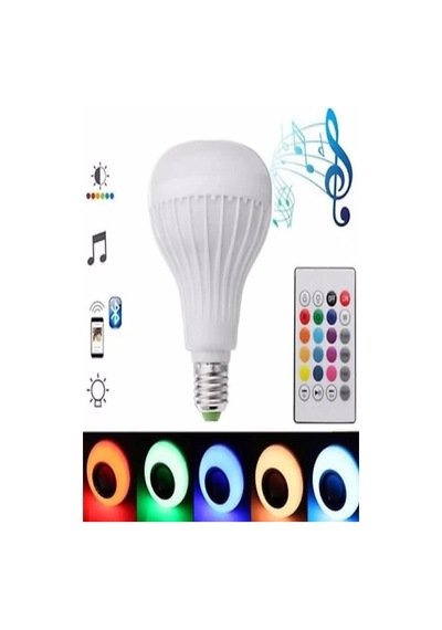 Bluetooth Hoparlör Akıllı Rgb Led Ampul Müzikli Lamba Ses Bombası