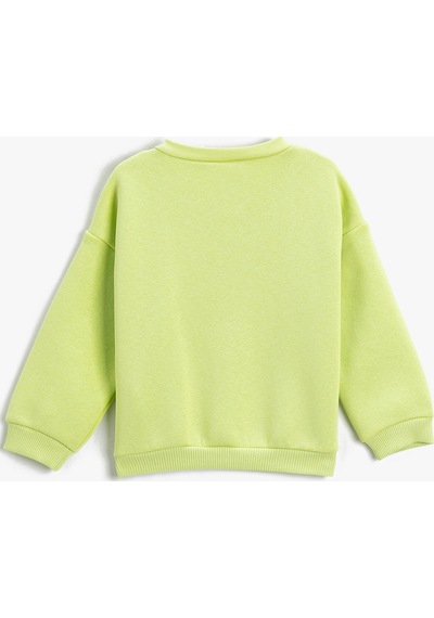 Koton Kayak Temalı Penguen Baskılı Sweatshirt Uzun Kollu Bisiklet Yaka Sarı 3wmb10373tk 3WMB10373TK154 Sarı