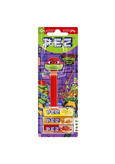 Pez Dispenser Turtles Raphael Meyve Aromalı Şekerleme Makinesi Ve Şekerleme Yedekleri