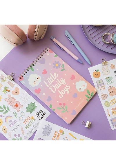 A5 Sticker Book 466 Adet 18 Yaprak Renkli Etiket Defteri 1