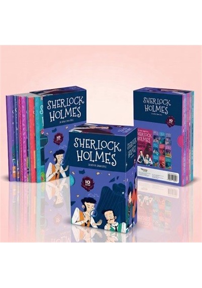 Sherlock Holmes / Mor Kutulu 10 Kitaplık Set / Sir Arthur Cona...