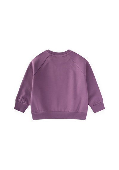 Cigit Ağaç Baskılı Sweatshirt 1-7 Yaş Mor