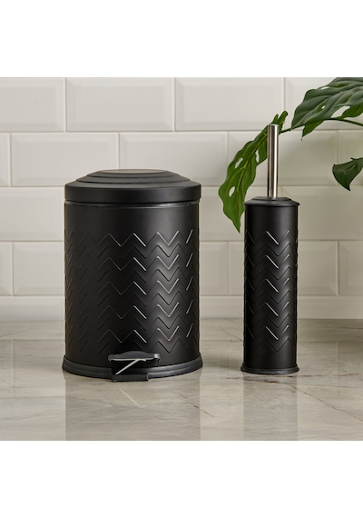 Bath Desenli 2'li Banyo Seti - Siyah Çok renkli