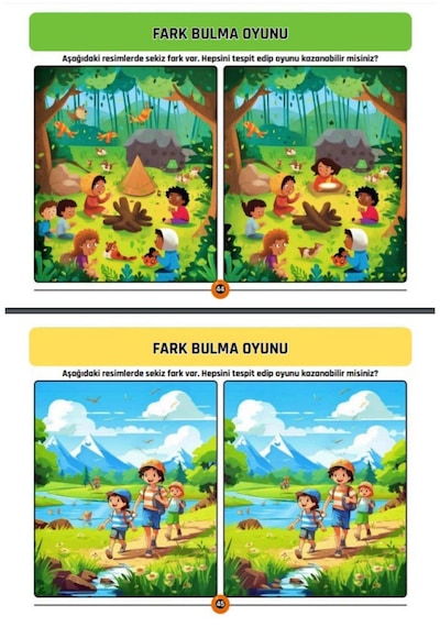 Çocuklar İçin Fark Bulma Kitabı