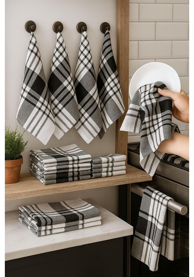 Tr 10 Lu Lüks Mutfak Kurulama Bezi Seti 45x65 Cm Table Linen Diğer
