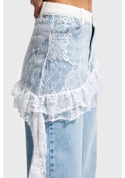 Itsbasic Kadın Ice Kot Rengi 4s5-99 Straight Fit %100 Koton Dantel Detaylı Etek Özel Tasarım Denim Jean Buz Mavi Itsbasic Kadın Ice Kot Rengi 4s5-99 Straight Fit %100 Koton Dantel Detaylı Etek Özel Tasarım Denim Jean Buz Mavi