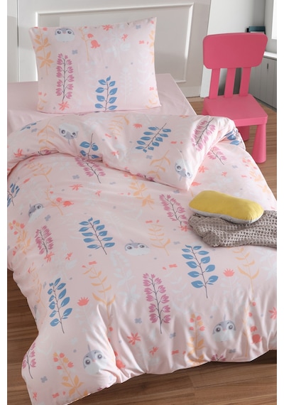 Eponj Home Tek Kişilik Pamuklu Nevresim Takımı 3 Parça Cikcik Desen Pembe / Yumuşak Dokulu Pembe