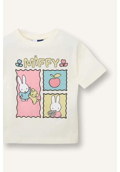 Defacto Miffy Penye Kısa Kollu Tişört H4863a526smer105 Ekru-er105