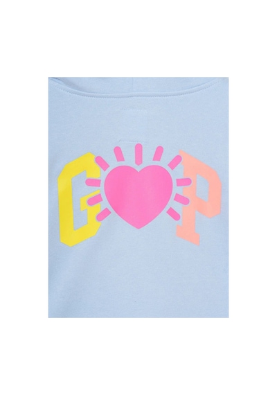 Kız Çocuk Relaxed Gap Logo Fransız Havlu Kumaş Sweatshirt mavi