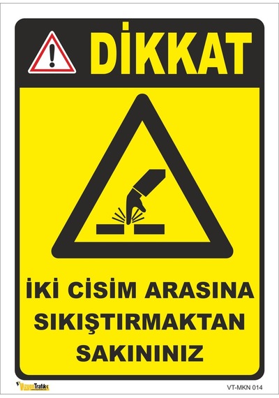 Iki Cisim Arasına Sıkıştırmaktan Sakınınız - Isg Levhası 50 X 70 Cm Sticker