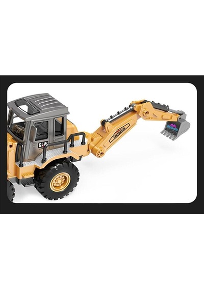 Oyuncak Metal Buldozer Ekskavatör Kepçe İş Makinası 32 Cm