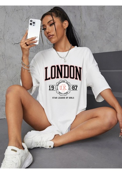 Noıssey Urban Pop Graphic Kadın Tişört Koleksiyonukod 5149 Beyaz1