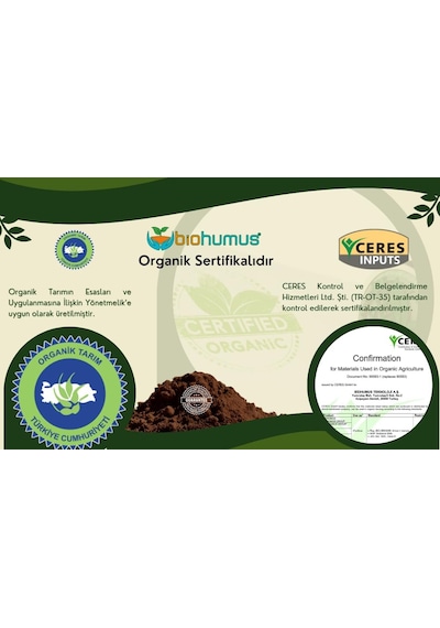 Biohumus Tarla İçin, Organik Gübre, Organik Sertifikalı, Kök Geliştirici, Toprak Düzenleyici, Bitki Besleyici 25 Kg 1 Sku: Smgstk8242544e91