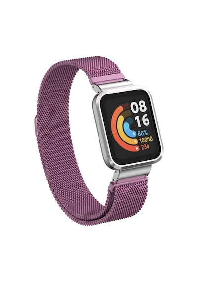 Xiaomi Redmi Watch Mi Watch Lite Uyumlu Krd-58 Metal Zore Kordon-lila