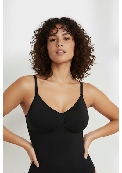 Mistirik Mamey Çıtçıtlı Zıbın Korse Extra Push Up Etkili Siyah Renk10