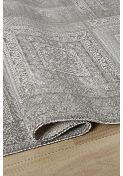 Seyran Halı Gusto 907 Gri Mikro Polyester Makine Halısı