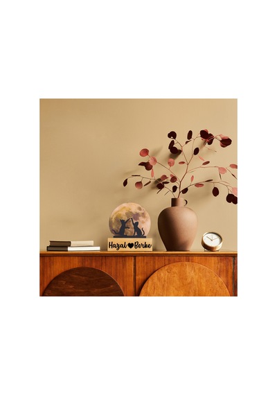 Led Işıklı Pleksi Dolunay Kişiselleştirilebilir Dekoratif Biblo Harvey Kediler Anahtar Askılığı Sarı - 737322722 Sarı