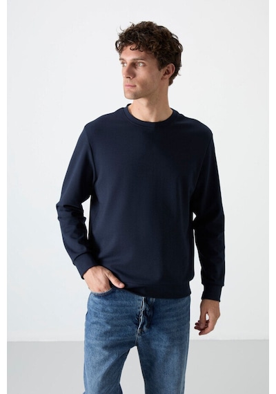 Tommy Life Standart Fit Basic O Yaka 2li Paket Siyah-lacivert Erkek Sweatshirt - 88053 Siyah - Lacivert