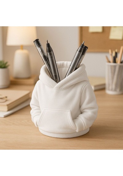 Hoodie Tasarımlı Dekoratif Kalemlik Ofis & Çalışma Masası Organizer