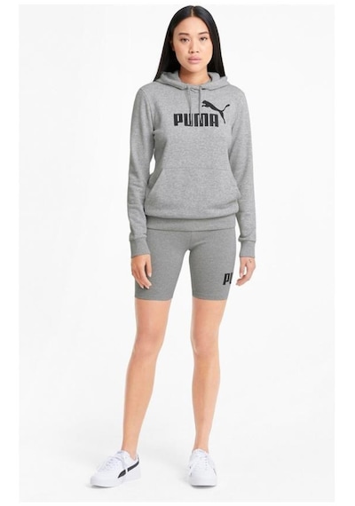 Puma Ess Logo Hoodie Kadın Sweatshirt Gri Xs-xl 001
